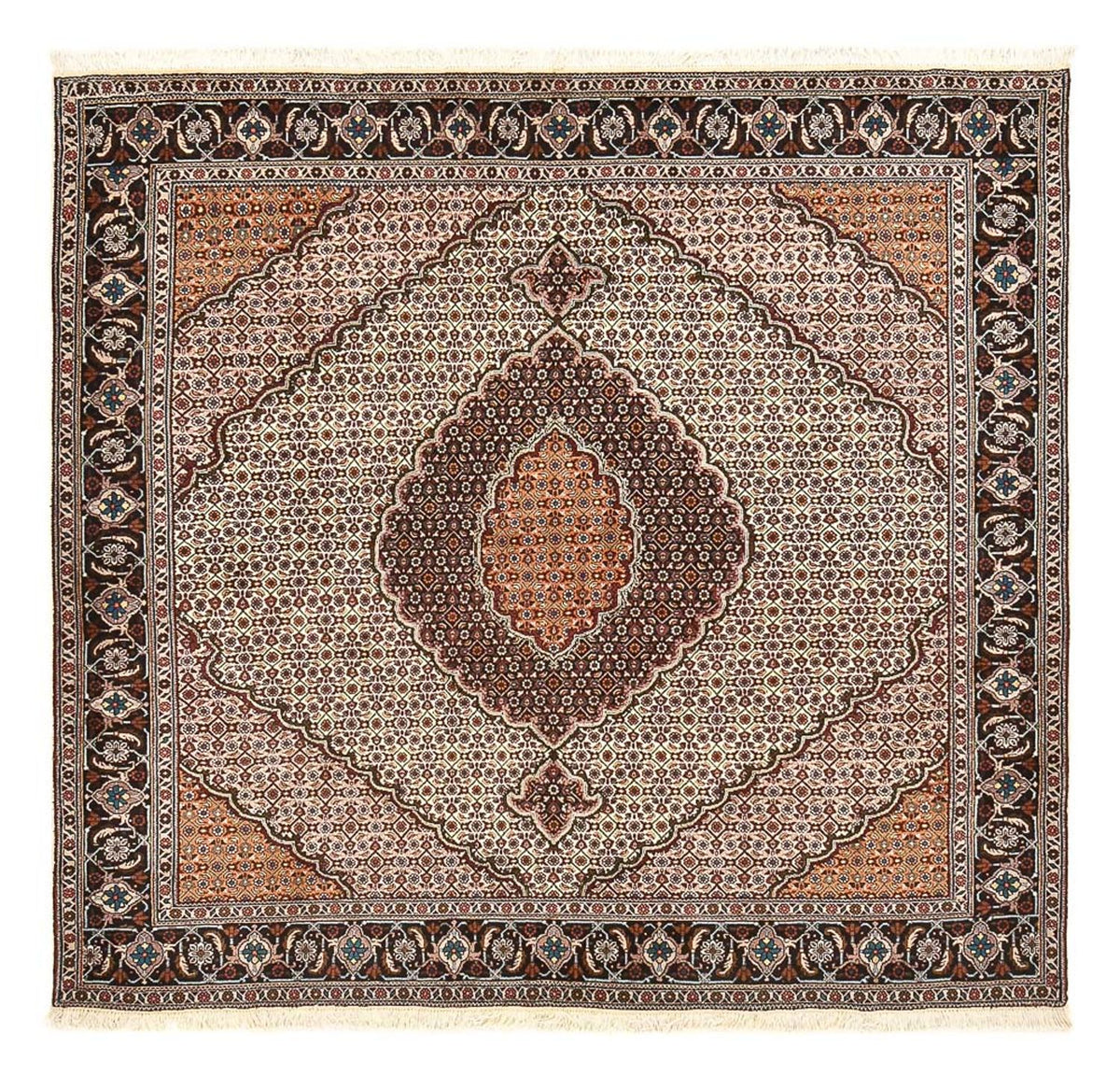 Perser Rug - Tabriz - Royal square  - 201 x 201 cm - light brown