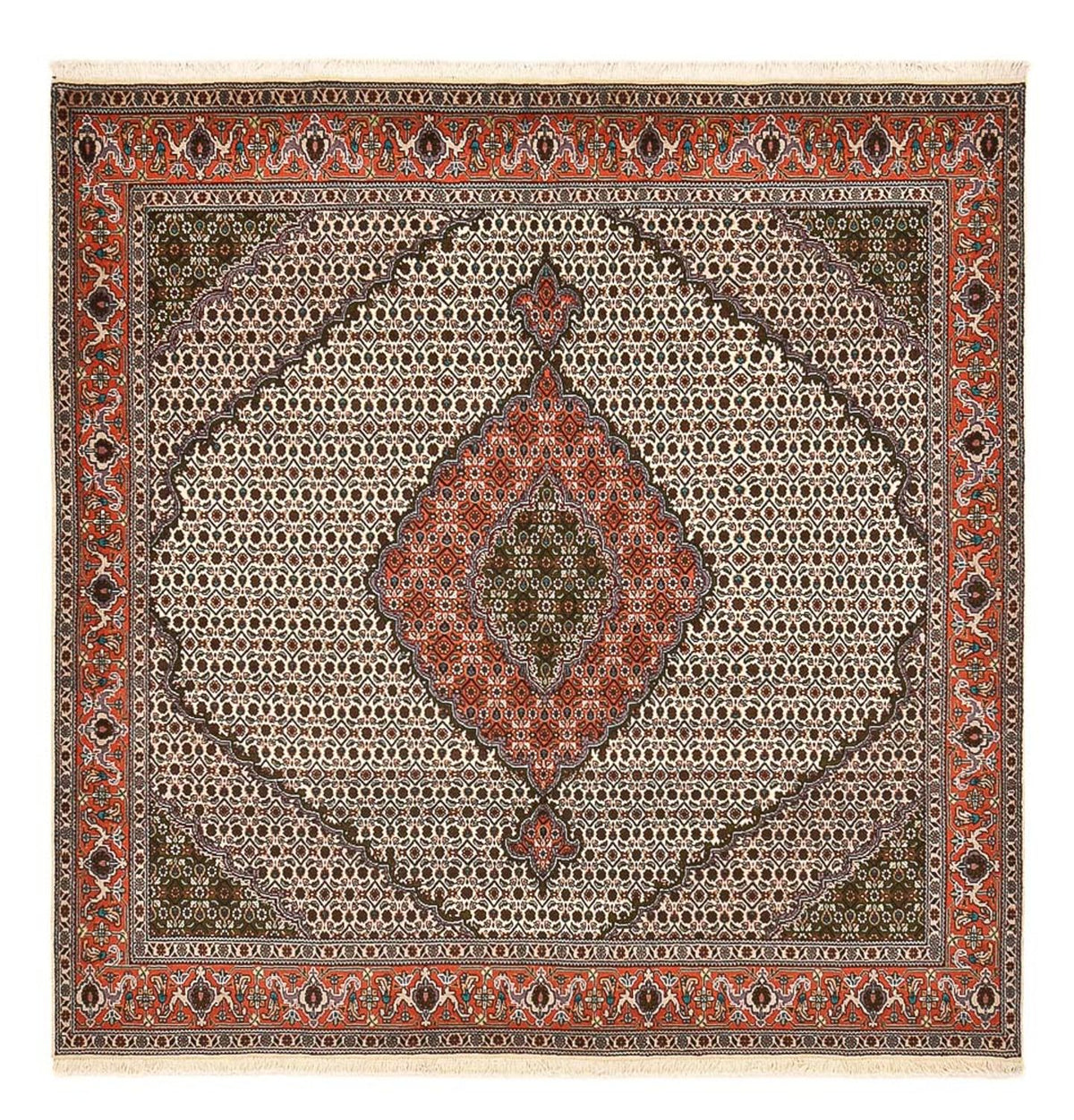 Perser Rug - Tabriz - Royal square  - 212 x 201 cm - light brown