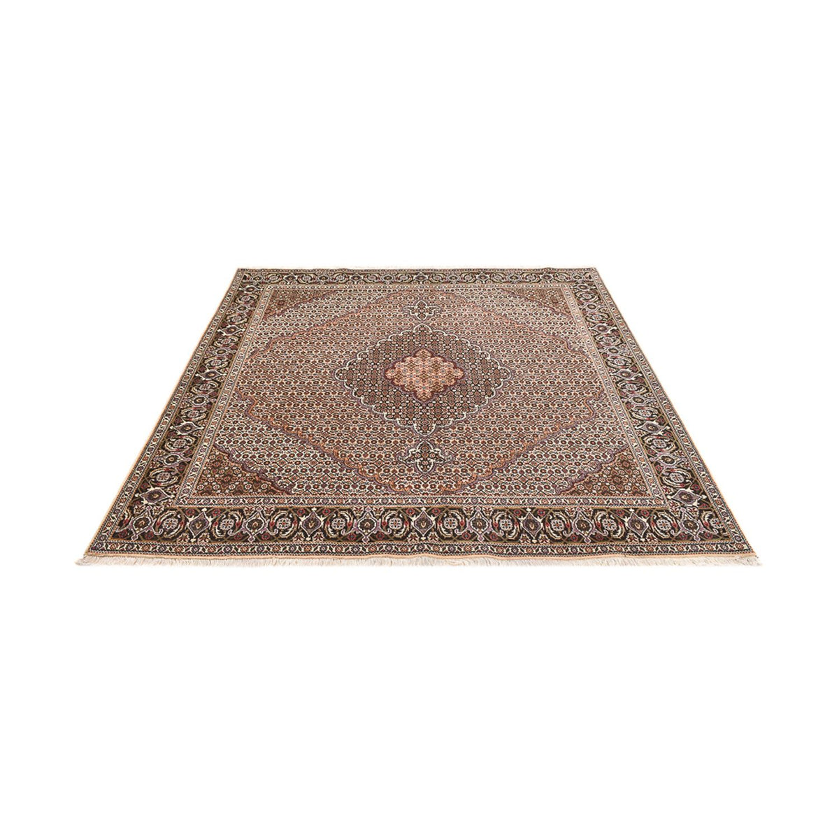 Perser Rug - Tabriz - Royal square  - 202 x 202 cm - brown