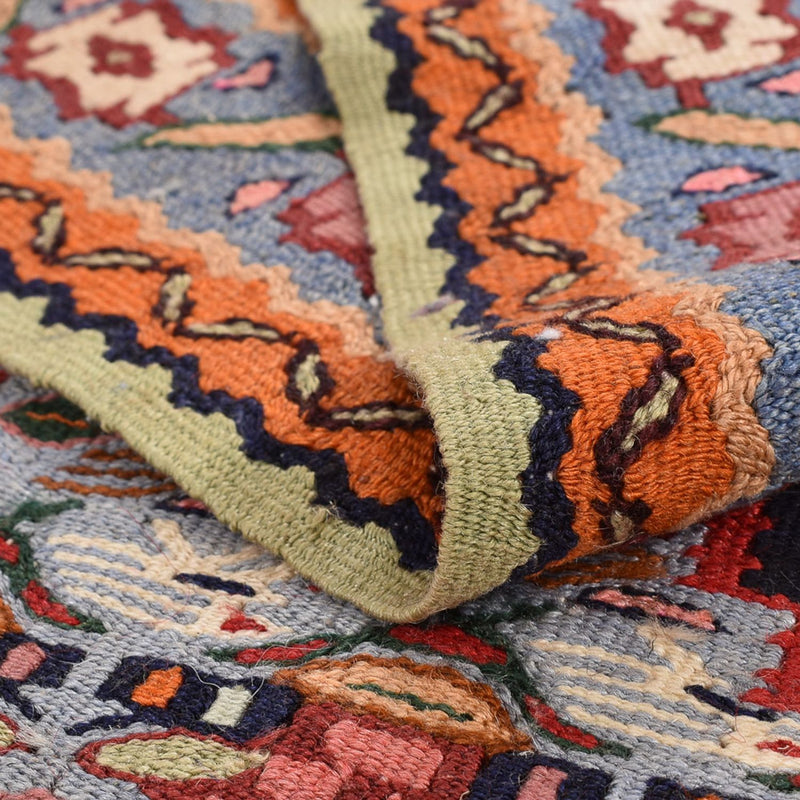 Runner Kelim Rug - Oriental - 415 x 85 cm - dark blue