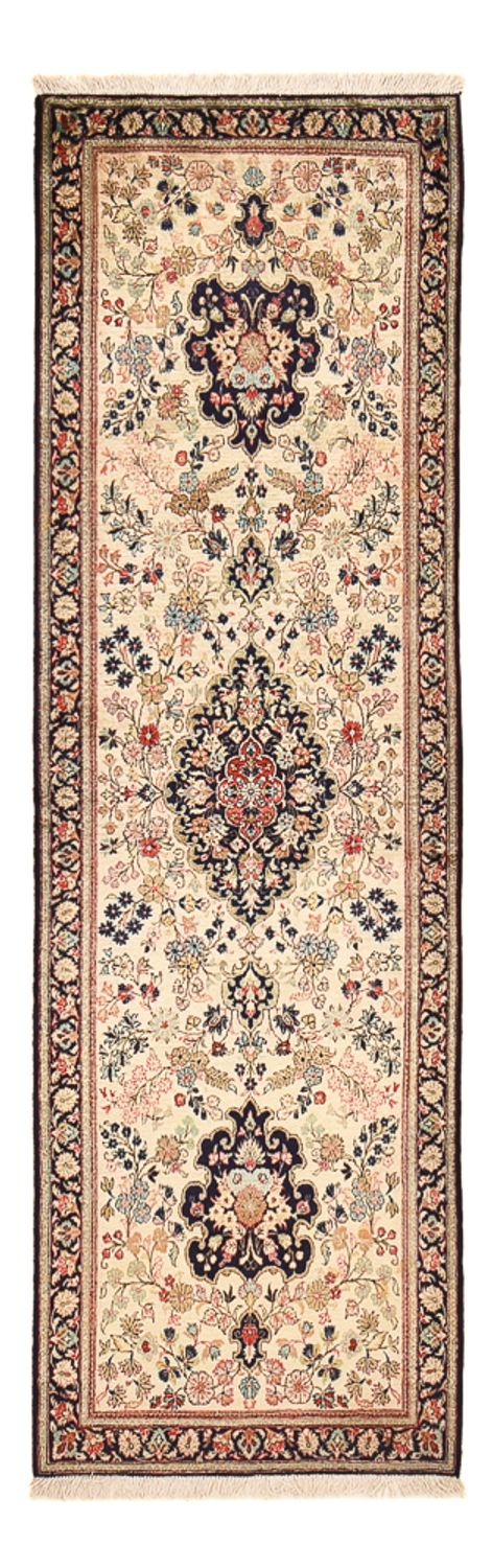 Runner Silk Rug - Ghom Silk - Premium - 222 x 69 cm - cream