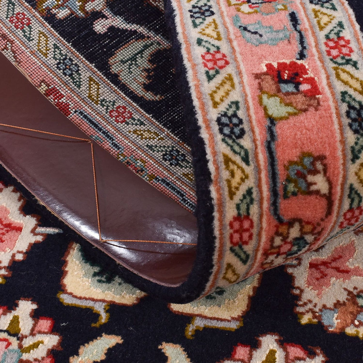 Runner Perser Rug - Tabriz - Premium - 290 x 69 cm - dark blue