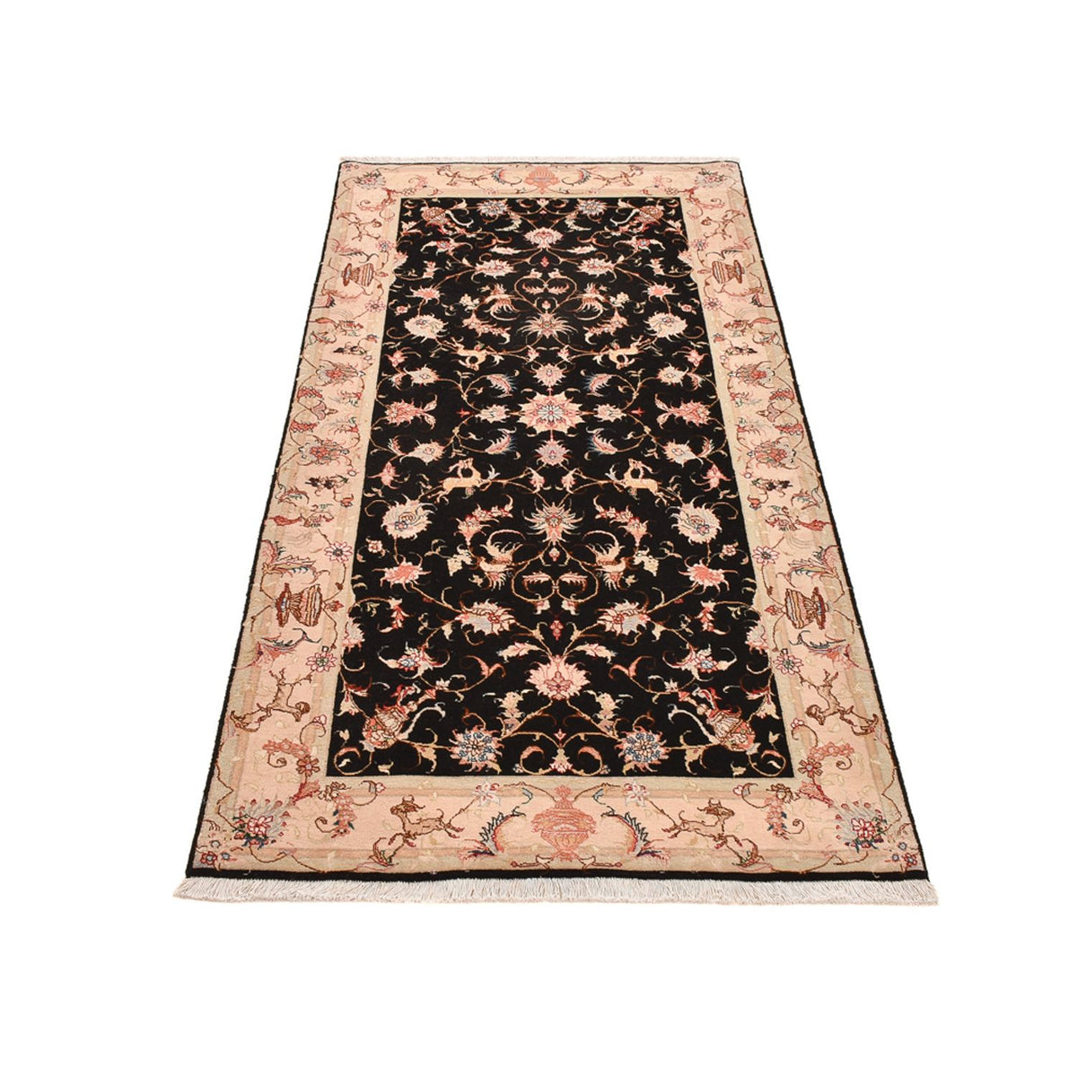 Runner Perser Rug - Tabriz - Royal - 204 x 100 cm - dark blue