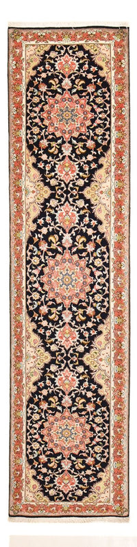 Runner Perser Rug - Tabriz - Premium - 308 x 74 cm - dark blue
