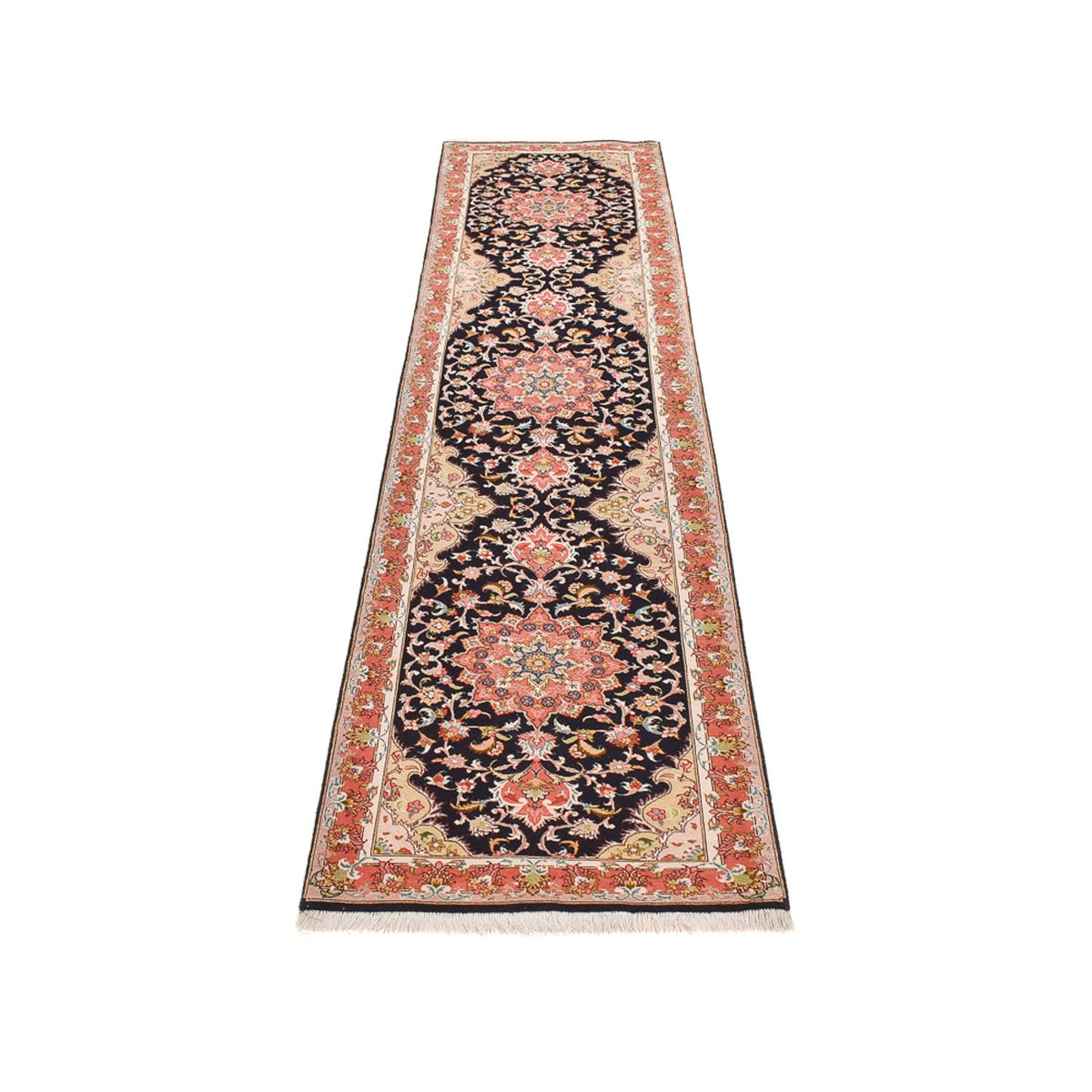 Runner Perser Rug - Tabriz - Premium - 308 x 74 cm - dark blue