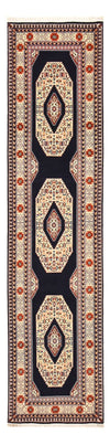 Tabriz - 60 Raj Rug 73x300cm - Persian Rugs - Runner / Dark Blue / 73 x 300 cm Runner