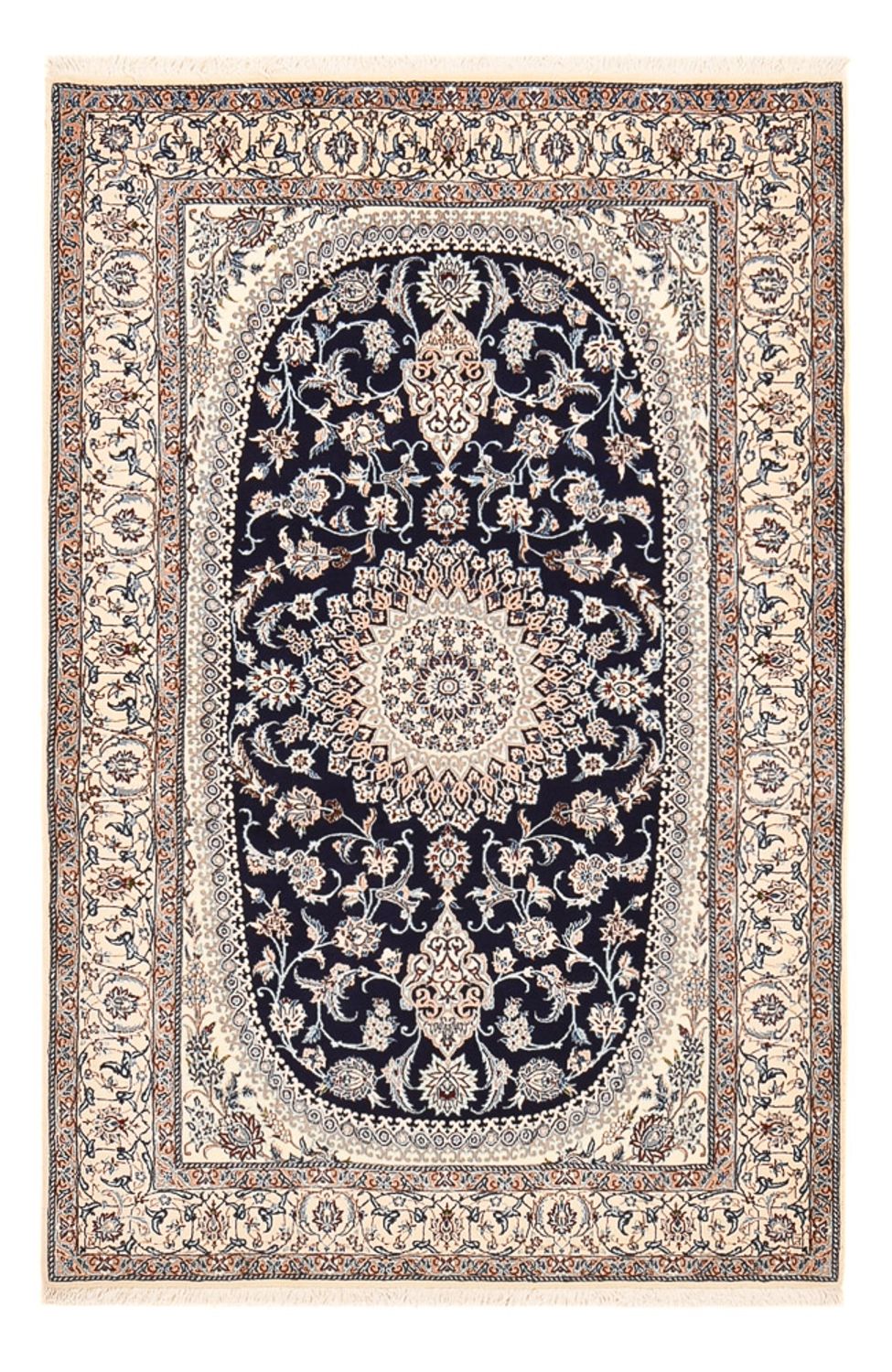 Perser Rug - Nain - Premium - 198 x 131 cm - dark blue