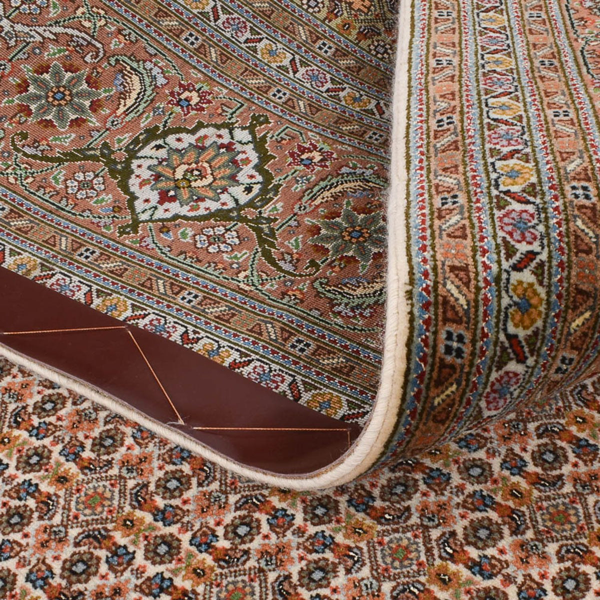 Runner Perser Rug - Tabriz - Royal - 407 x 201 cm - light brown