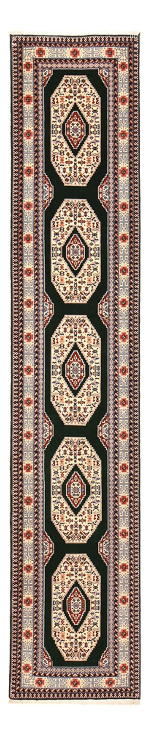 Runner Perser Rug - Tabriz - Premium - 372 x 74 cm - dark blue