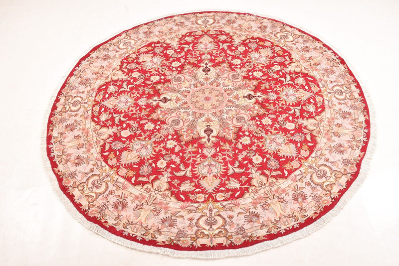 Perser Rug - Tabriz - Premium round  - 200 x 200 cm - red