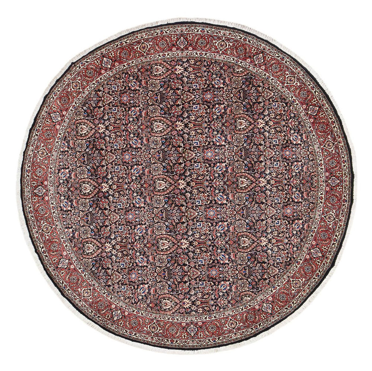 Perser Rug - Bidjar round  - 300 x 300 cm - dark red
