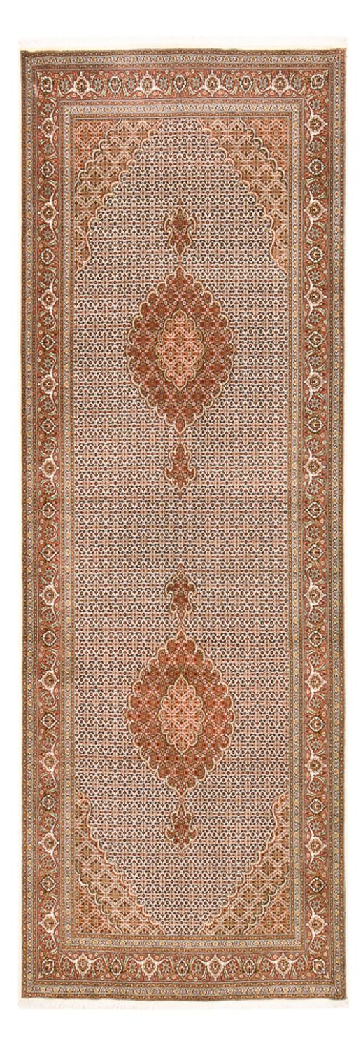 Runner Perser Rug - Tabriz - Royal - 404 x 150 cm - light brown