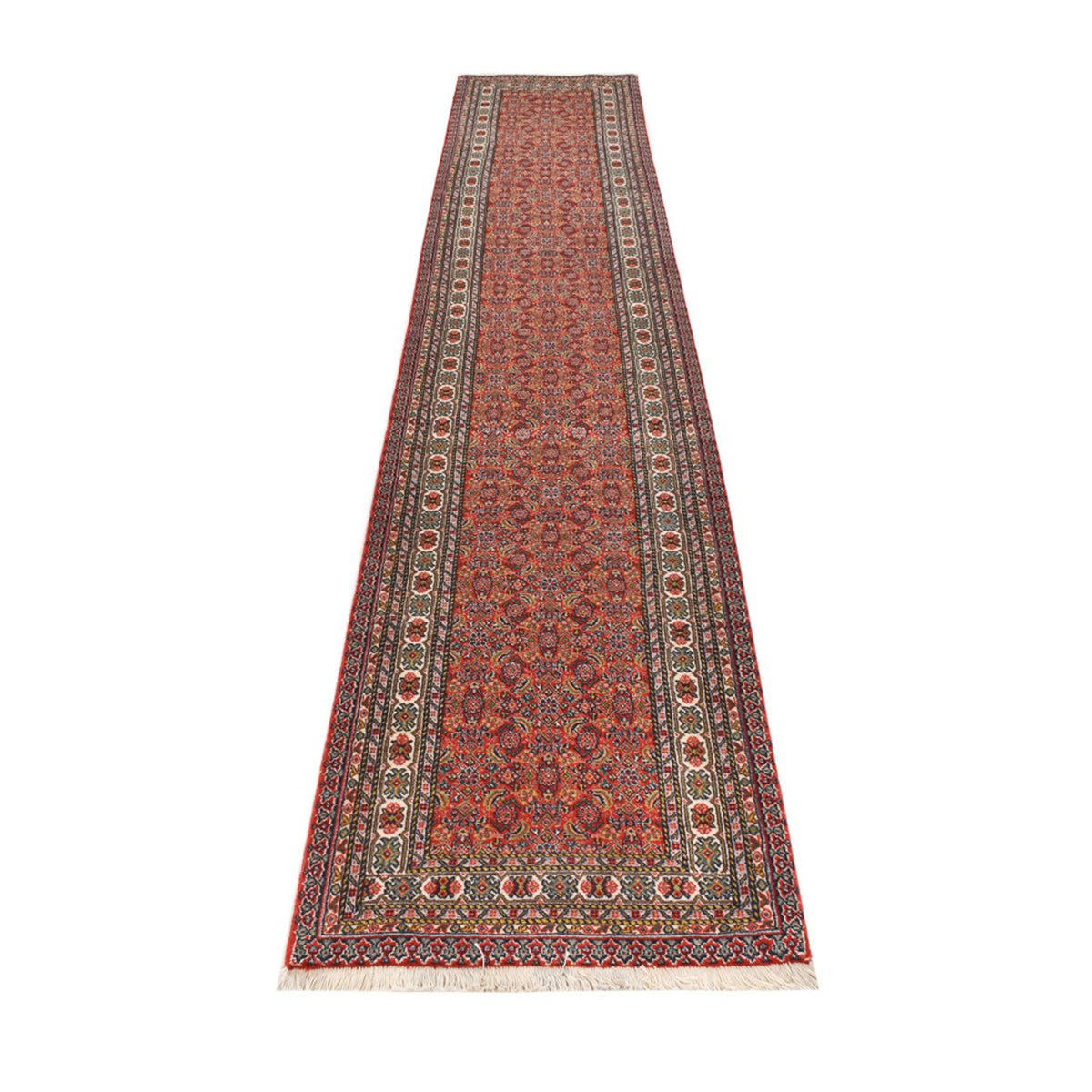 Runner Perser Rug - Tabriz - 380 x 70 cm - rust