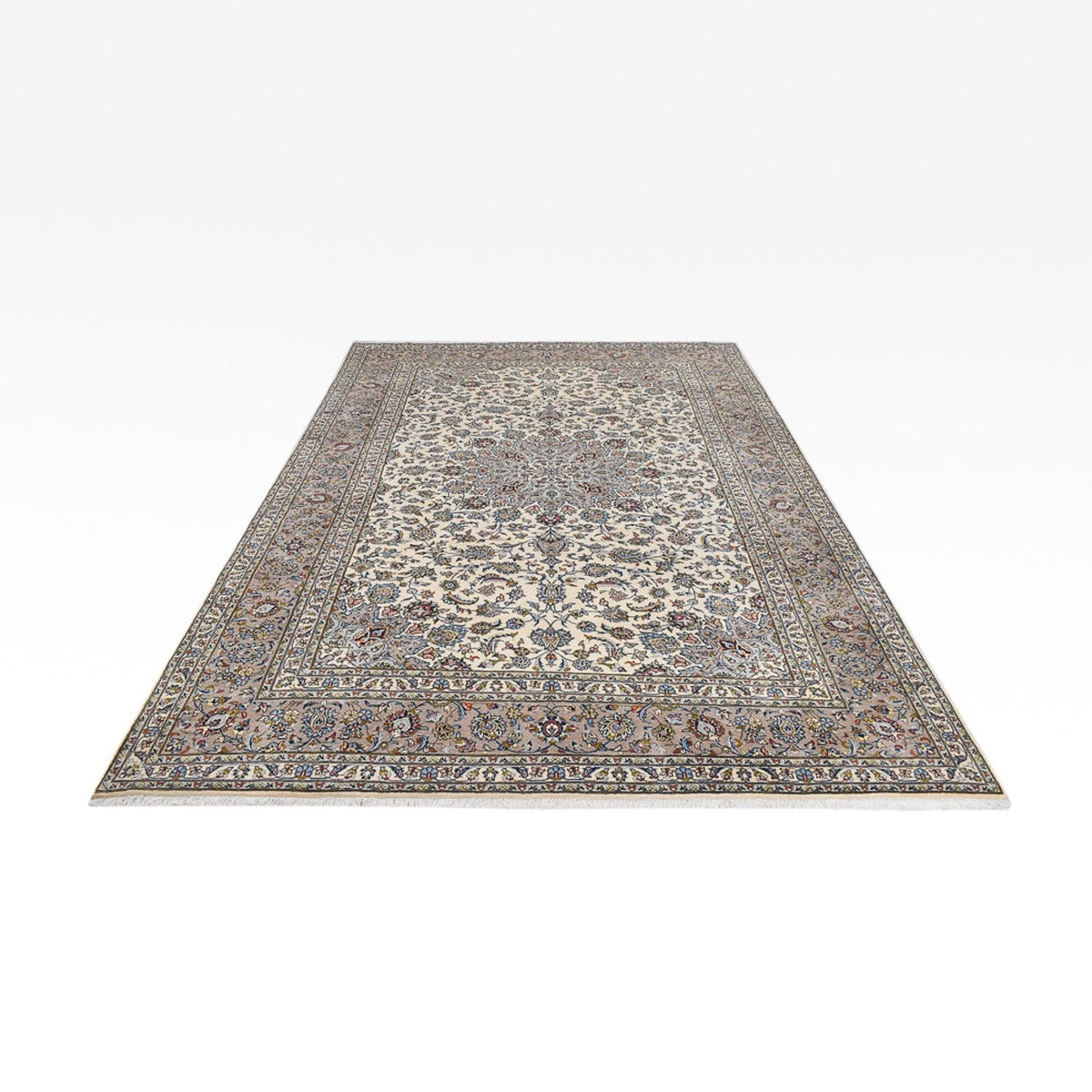 Perser Rug - Keshan - Royal - 365 x 247 cm - grey