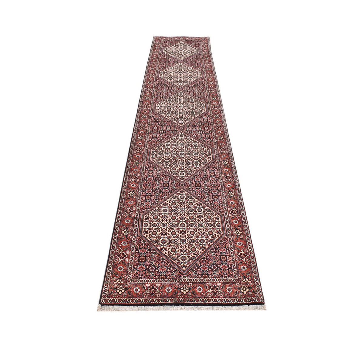 Runner Perser Rug - Bidjar - 394 x 73 cm - brown