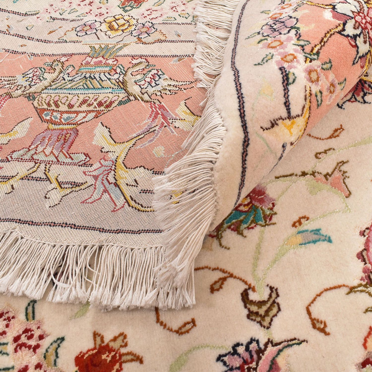 Perser Rug - Tabriz - Premium round  - 200 x 200 cm - cream