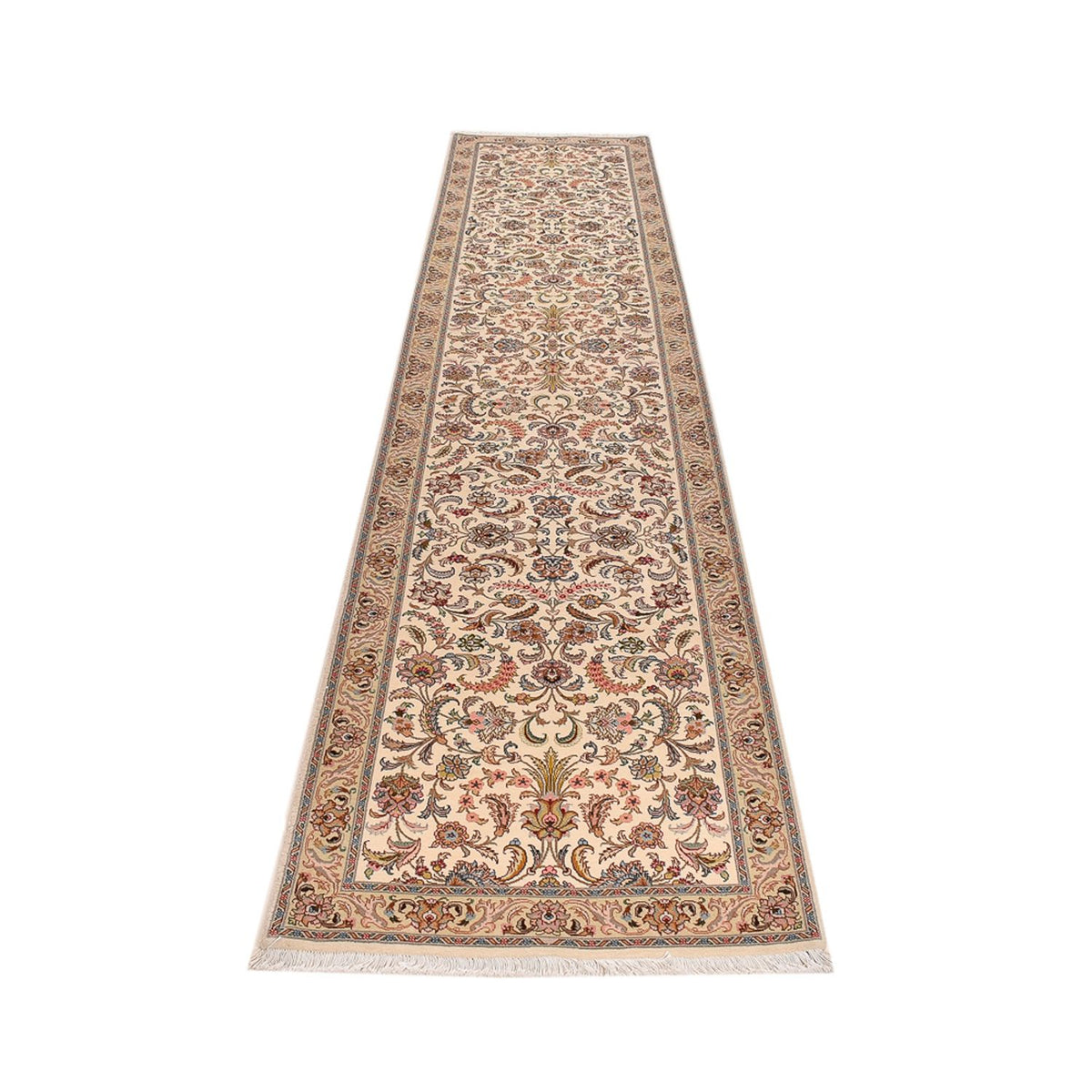 Runner Perser Rug - Tabriz - Royal - 405 x 84 cm - beige