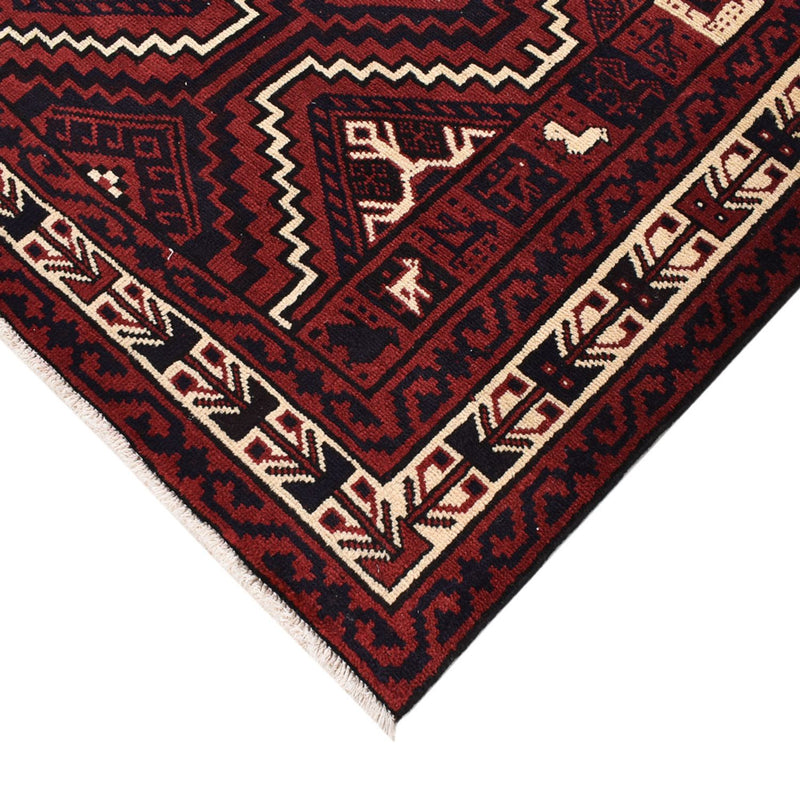 Gabbeh Rug - Loribaft Perser - 302 x 222 cm - bordeaux red