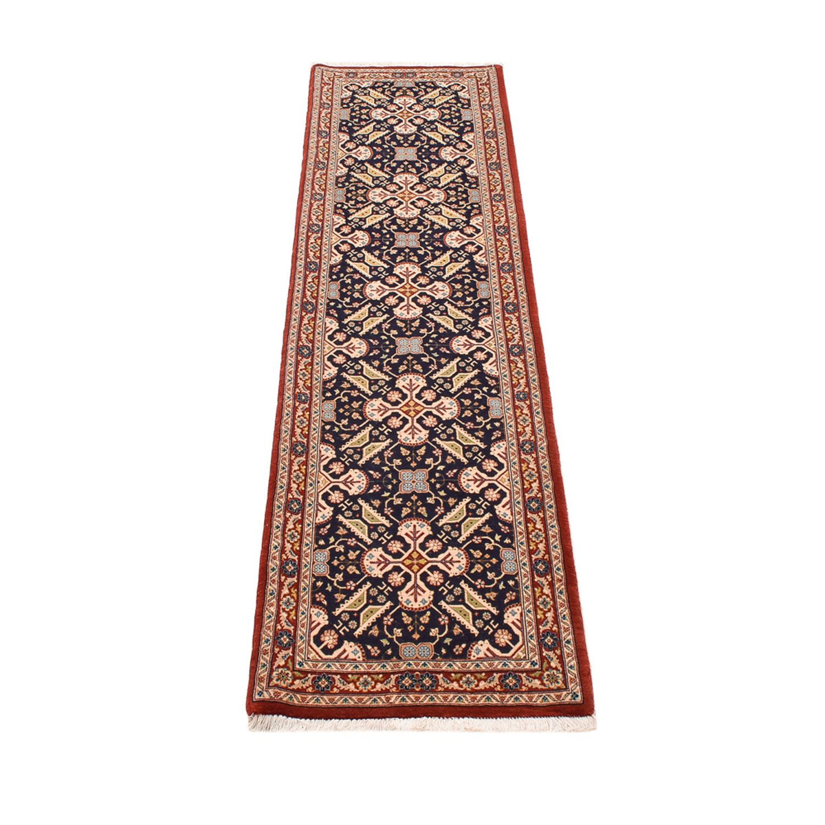 Runner Perser Rug - Ghom - Royal - 204 x 55 cm - dark beige