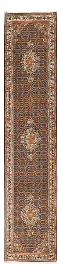 Runner Perser Rug - Tabriz - Royal - 392 x 67 cm - dark beige
