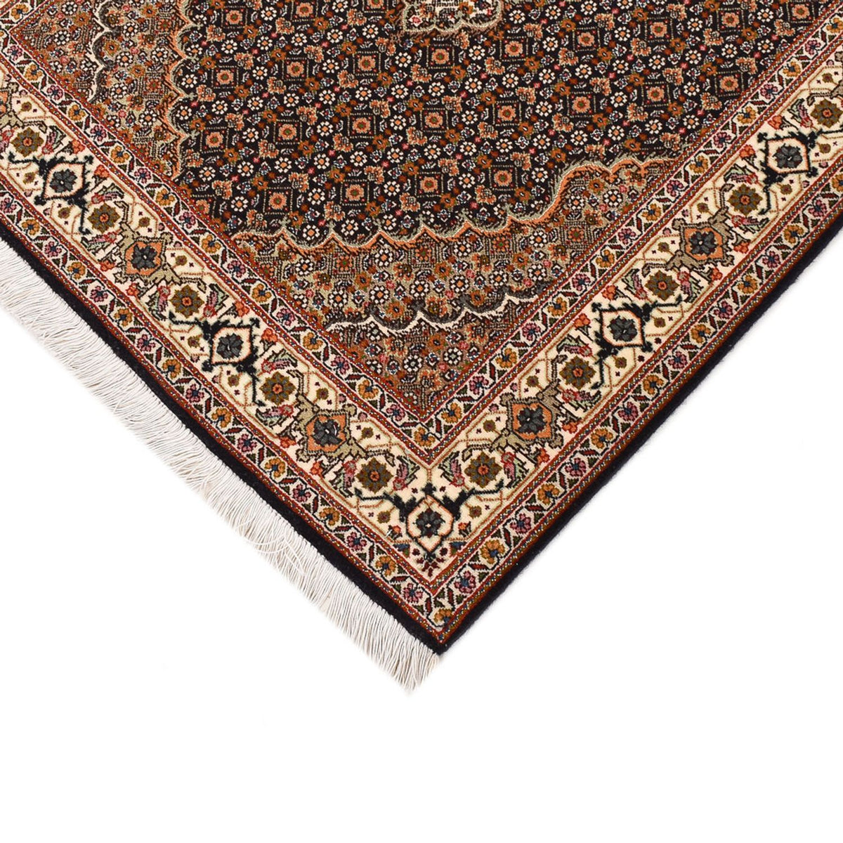Runner Perser Rug - Tabriz - Royal - 392 x 67 cm - dark beige