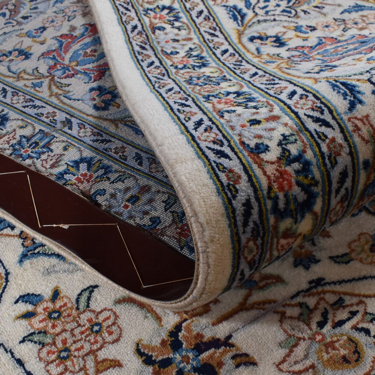 Perser Rug - Keshan - Royal - 355 x 247 cm - grey