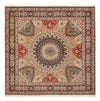 Tabriz - 50 Raj Rug 251x253cm - Persian Rugs - Square / Dark Beige / 251 x 253 cm Square