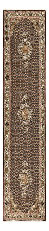Runner Perser Rug - Tabriz - Royal - 396 x 82 cm - dark beige
