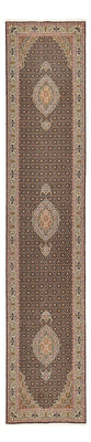 Runner Perser Rug - Tabriz - Royal - 390 x 82 cm - dark beige