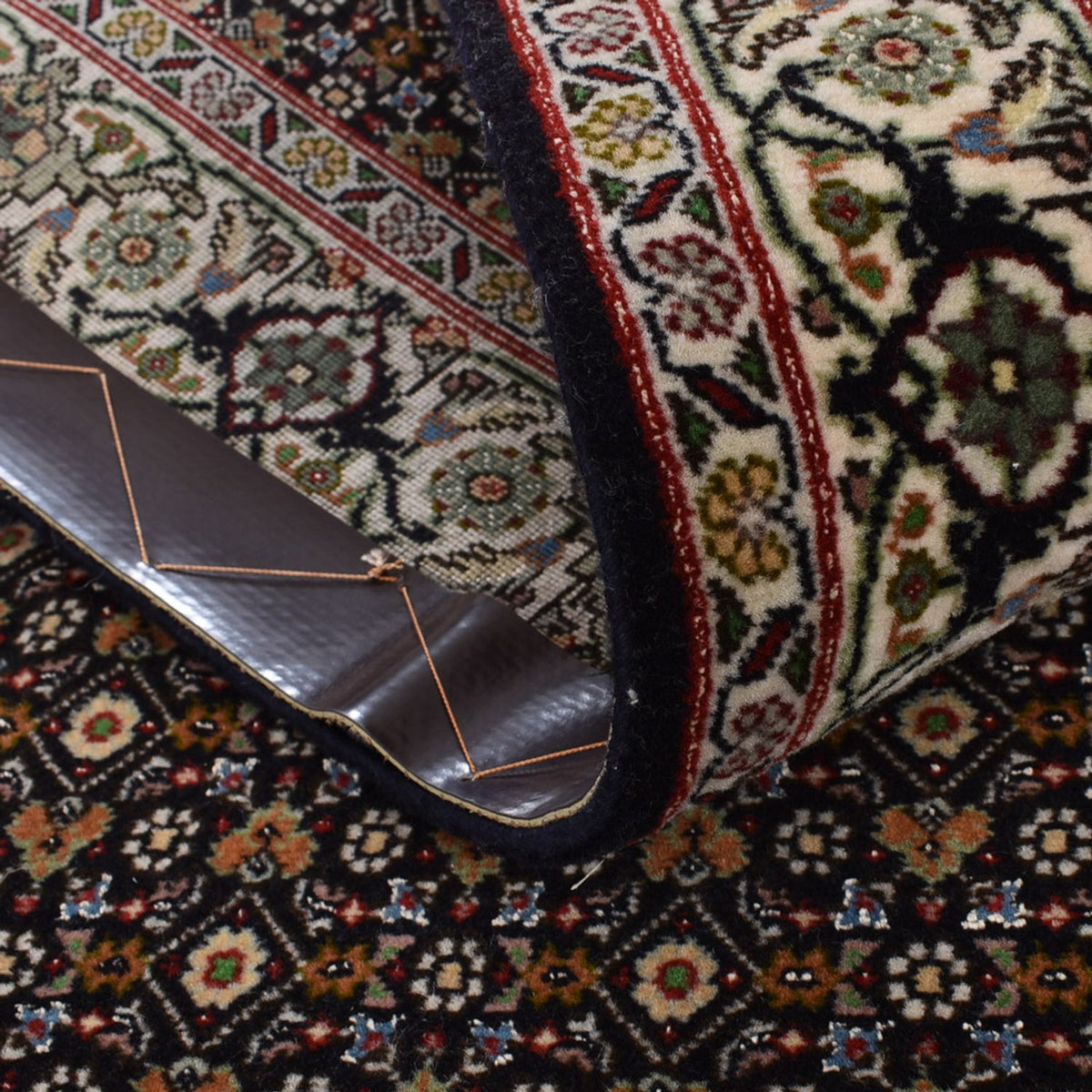 Runner Perser Rug - Tabriz - Royal - 393 x 82 cm - dark beige