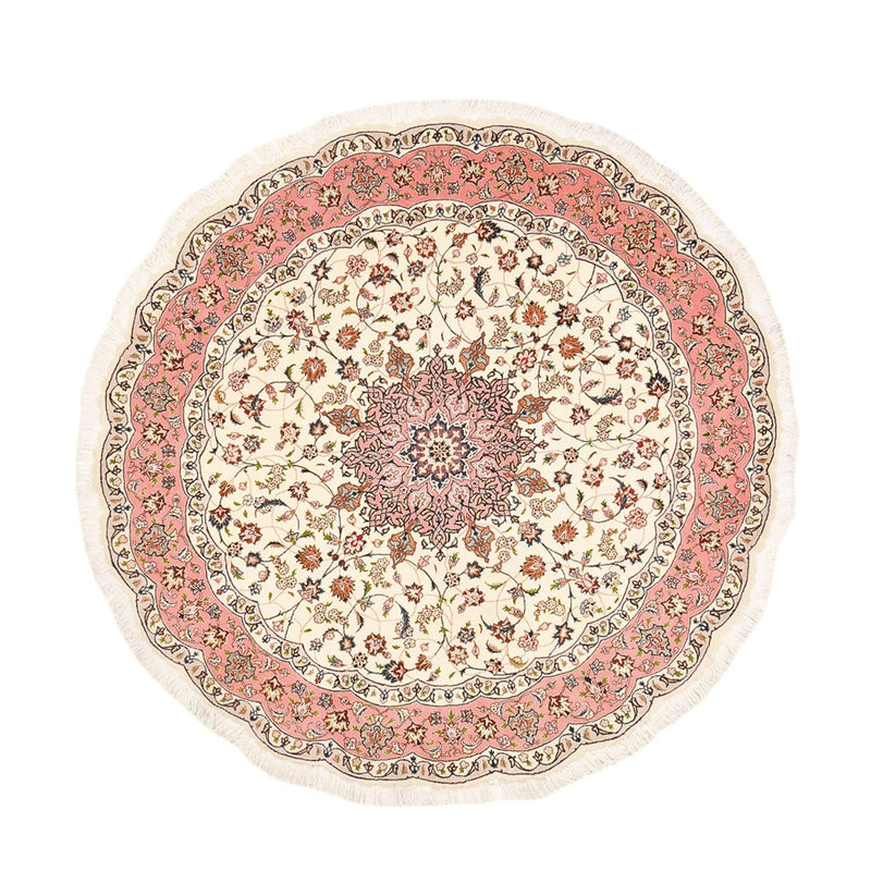 Perser Rug - Tabriz - Royal round  - 200 x 200 cm - cream