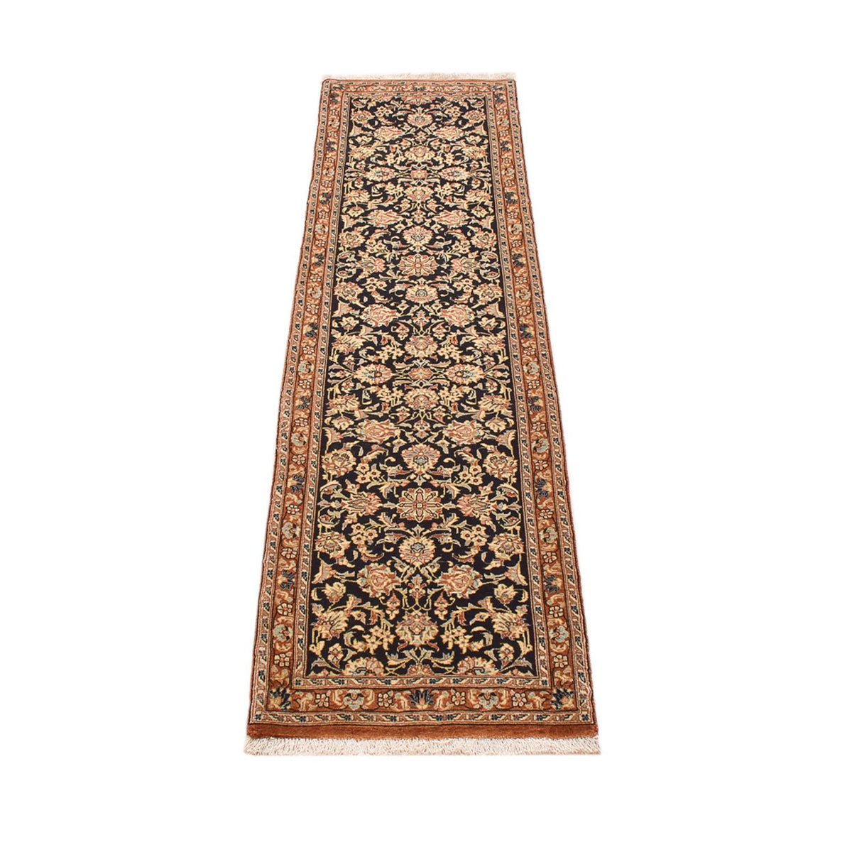Runner Perser Rug - Ghom - Royal - 210 x 50 cm - dark beige