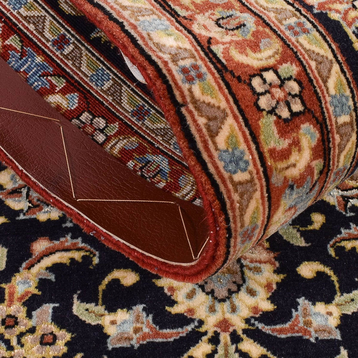 Runner Perser Rug - Ghom - Royal - 200 x 50 cm - dark beige