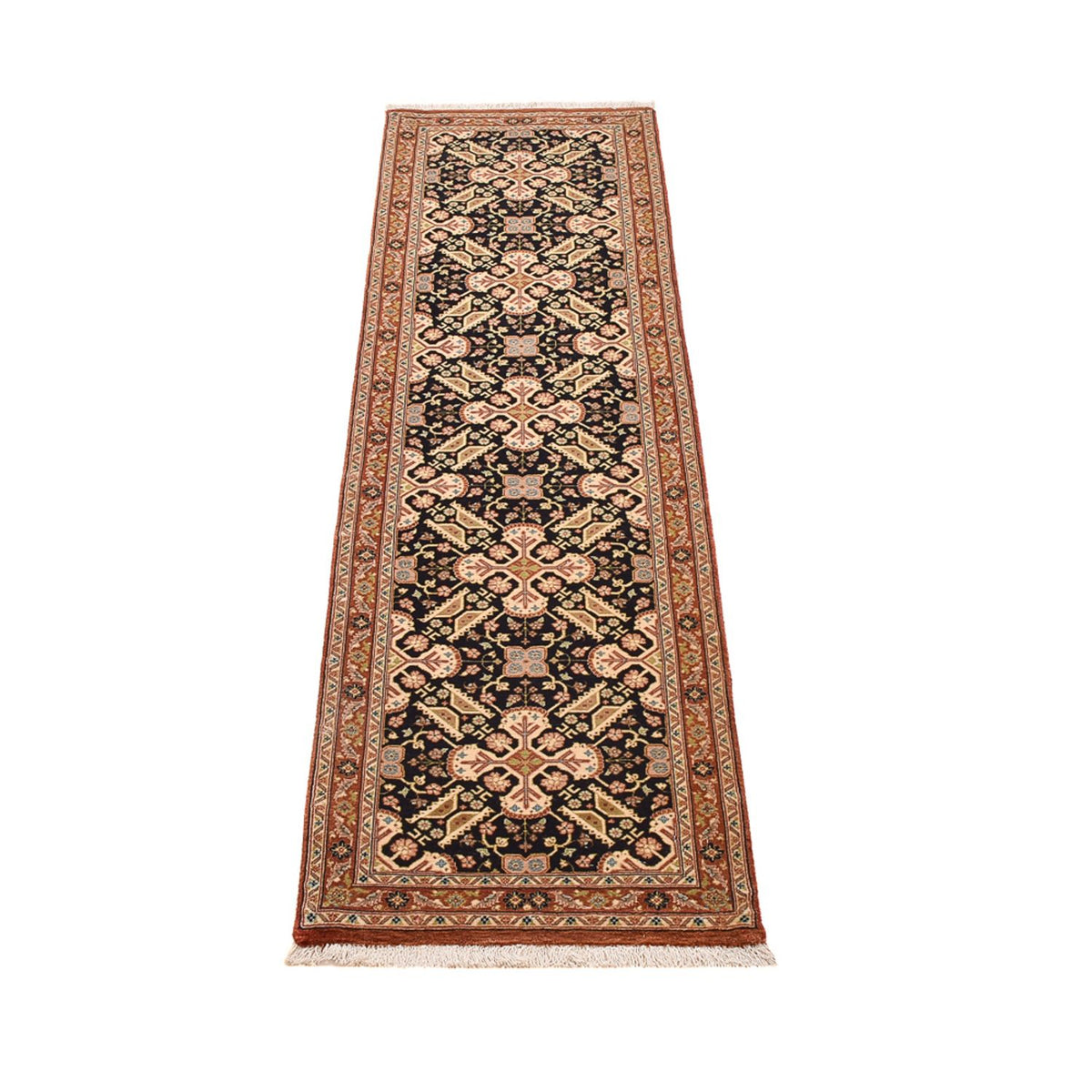 Runner Perser Rug - Ghom - Royal - 209 x 50 cm - dark beige