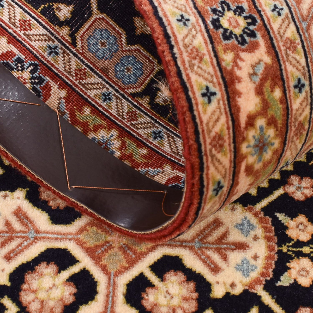 Runner Perser Rug - Ghom - Royal - 200 x 51 cm - dark beige