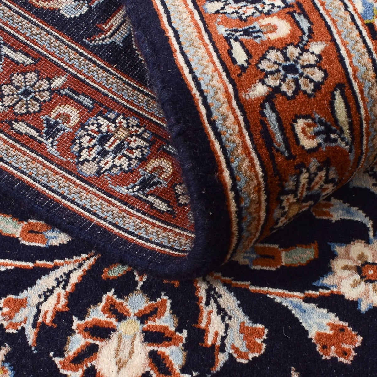 Runner Perser Rug - Keshan - 338 x 75 cm - dark blue