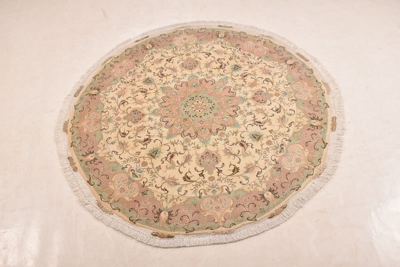 Perser Rug - Tabriz - Royal round  - 150 x 150 cm - beige