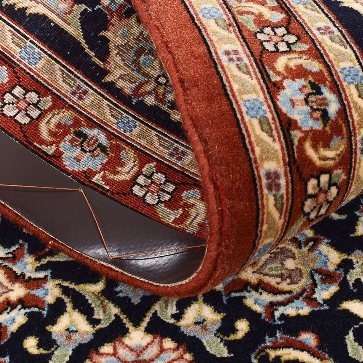 Runner Perser Rug - Ghom - Royal - 196 x 54 cm - dark blue