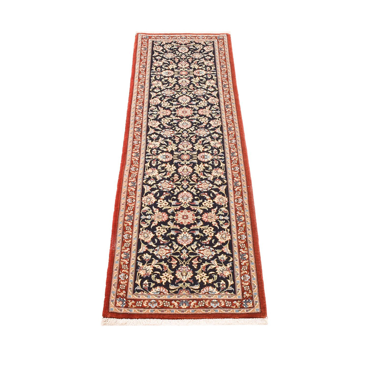 Runner Perser Rug - Ghom - Royal - 196 x 54 cm - dark blue