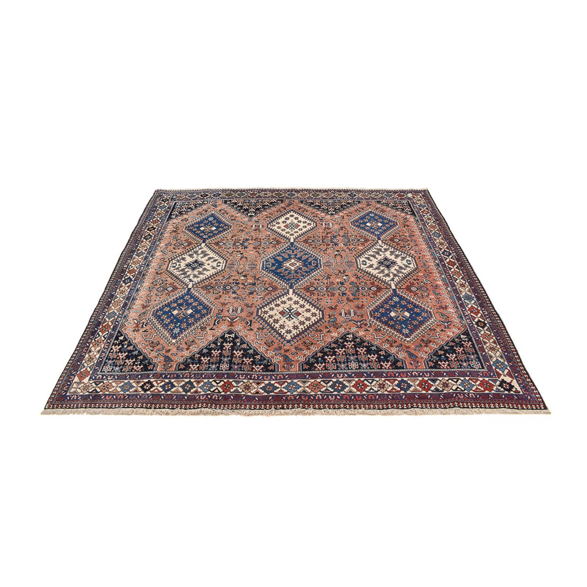Perser Rug - Nomadic square  - 203 x 193 cm - light red