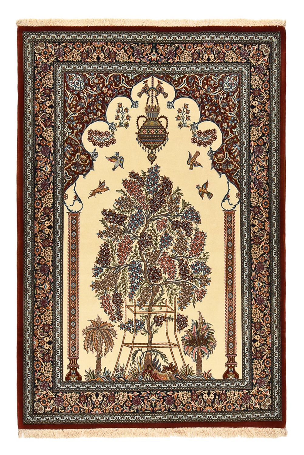 Perser Rug - Ghom - Royal - 200 x 136 cm - light beige