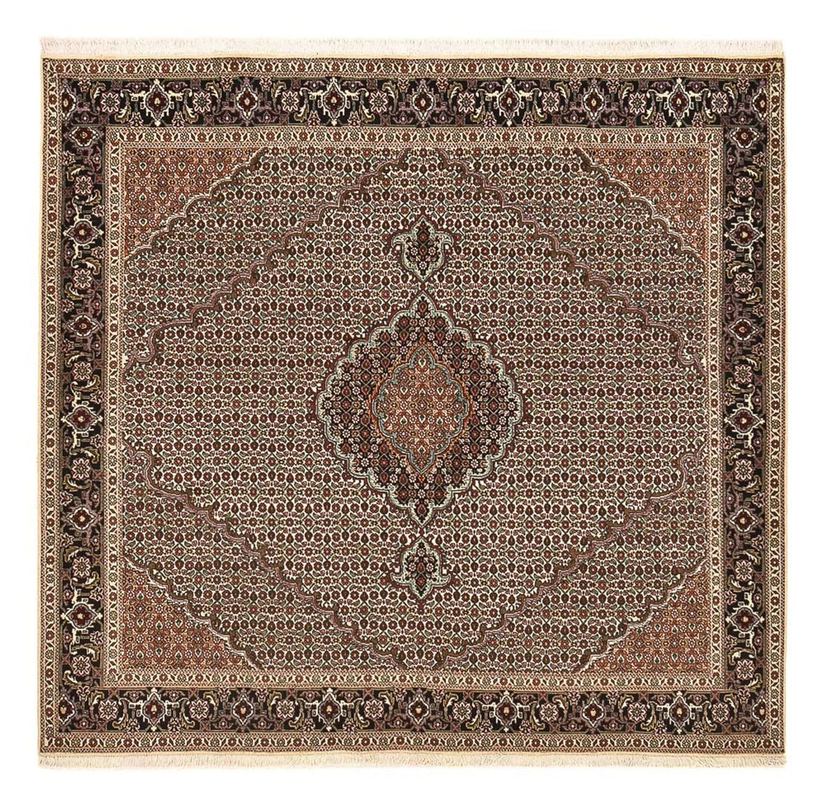 Perser Rug - Tabriz - Royal square  - 202 x 200 cm - brown