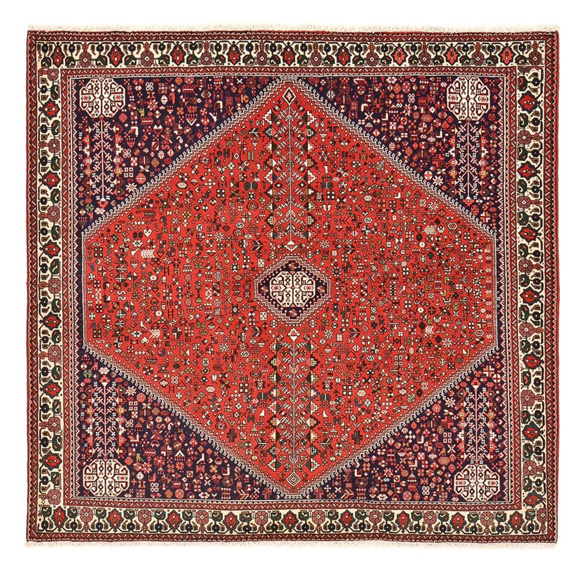 Perser Rug - Nomadic square  - 198 x 198 cm - red