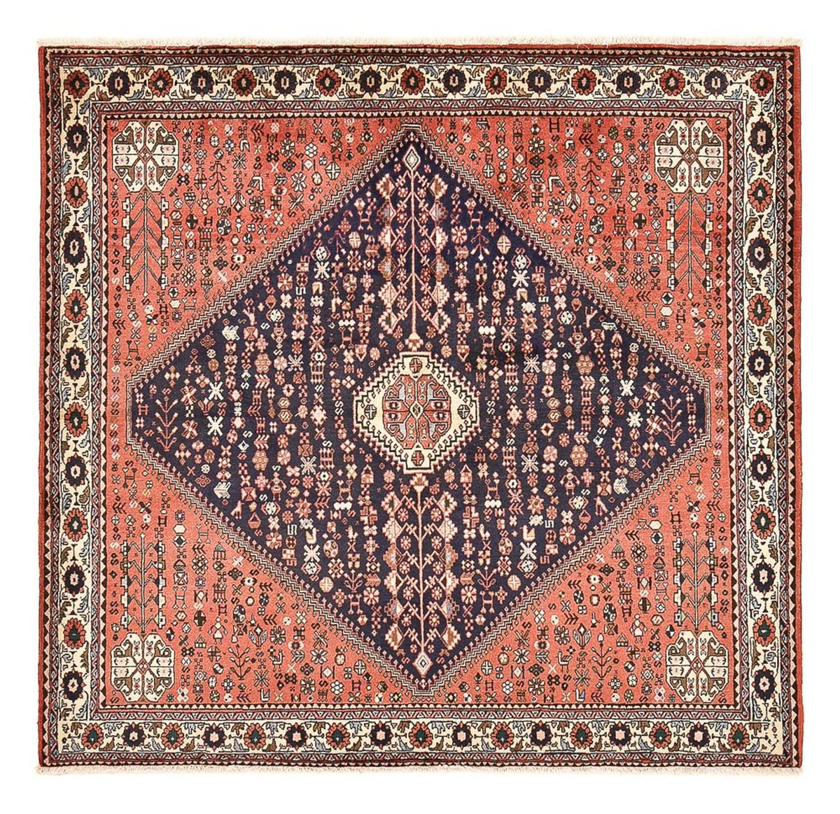 Perser Rug - Nomadic square  - 203 x 196 cm - light red
