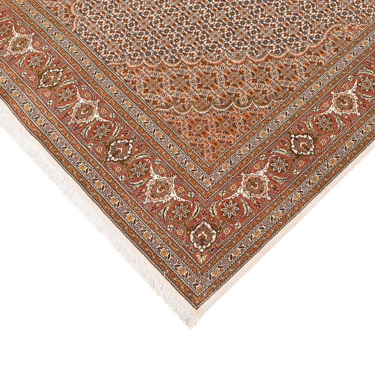 Runner Perser Rug - Tabriz - Royal - 405 x 153 cm - rust