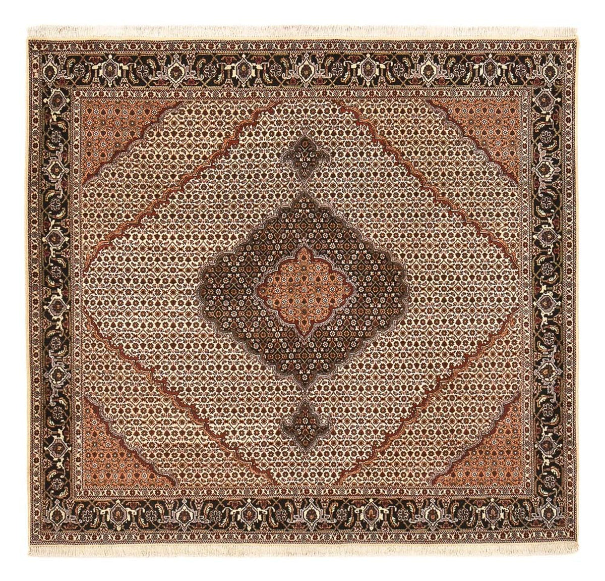 Perser Rug - Tabriz - Royal square  - 203 x 195 cm - dark beige