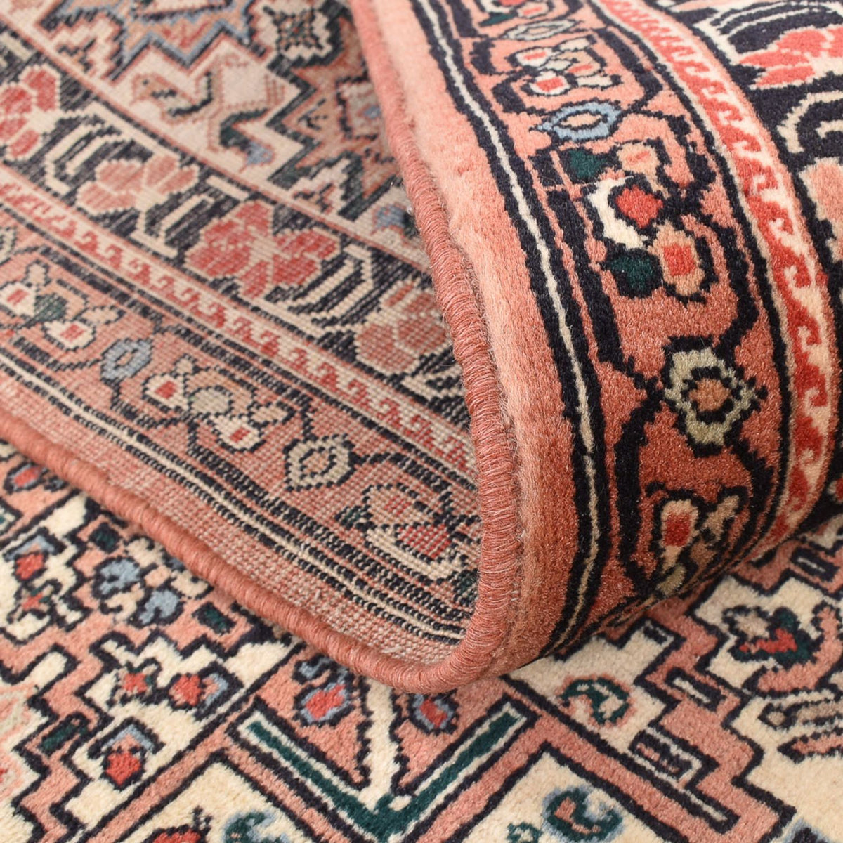 Gabbeh Rug - Kashkuli Perser square  - 195 x 195 cm - dark beige