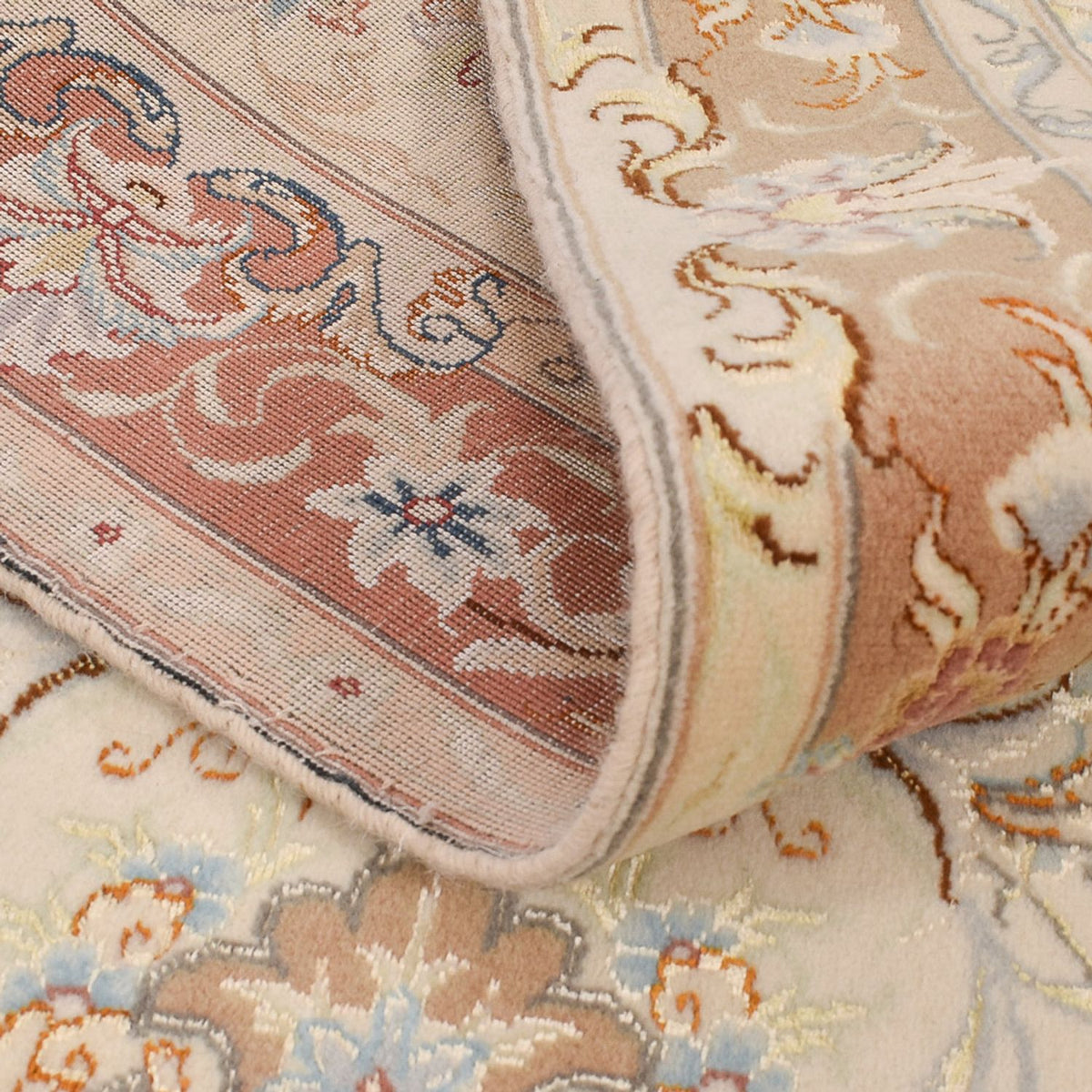 Runner Perser Rug - Tabriz - Royal - 370 x 87 cm - beige