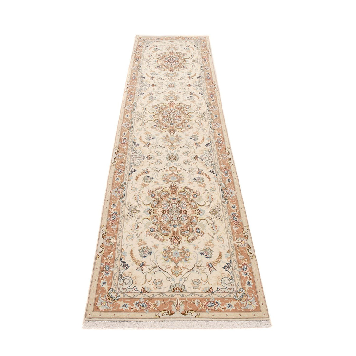 Runner Perser Rug - Tabriz - Royal - 370 x 87 cm - beige