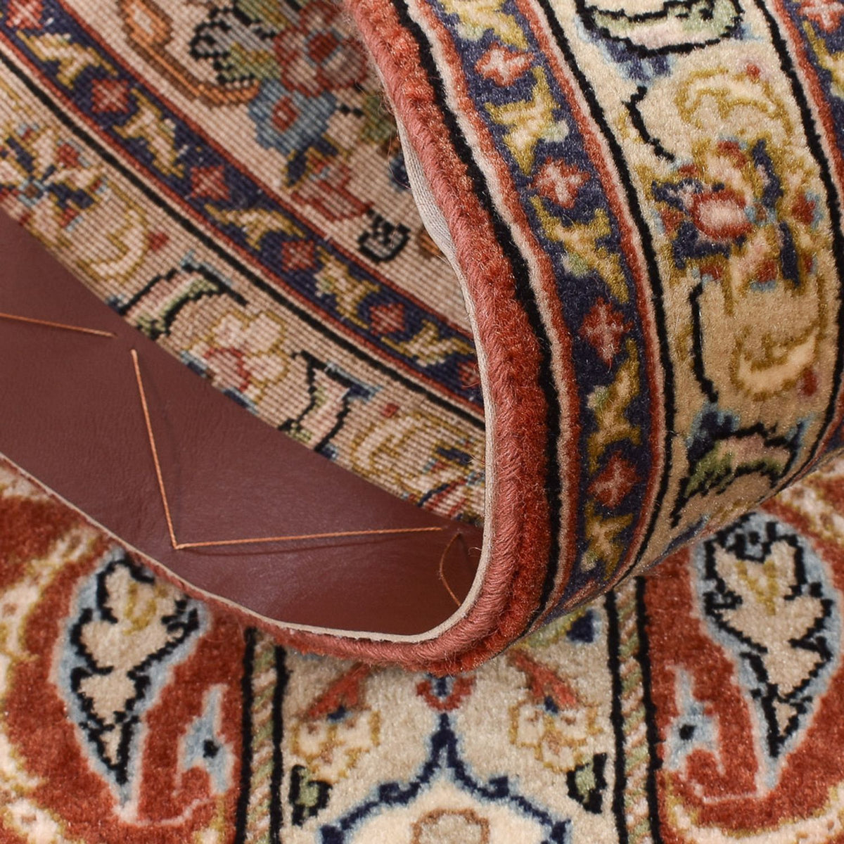 Runner Perser Rug - Ghom - Royal - 150 x 51 cm - dark beige